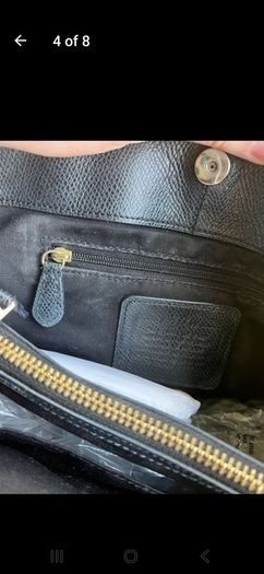 Coach black leather handbag