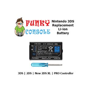 Nintendo 2DS 3DS New 2DS XL Switch Pro Controller Replacement Li-ion Battery