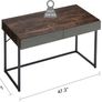 _Desk with drawers 120x50 computer desk - walnut color Office desk, work desk, study desk, wood bedroom Image 4