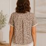 Millennium Leopard Print Satin Blouse Size M Image 2