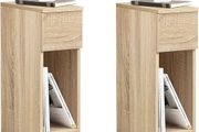 2 x  Nightstand Set of 2 Bedside Tables with Drawer for Box Spring, Sofa Table, Side Table,