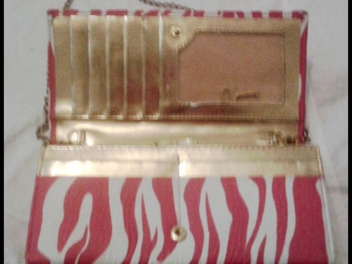 2 x "Pauls Boutique" Purse / Wallet /Clutch Bags both with Hidden Gold Chain Shoulder / Wrist Strap.