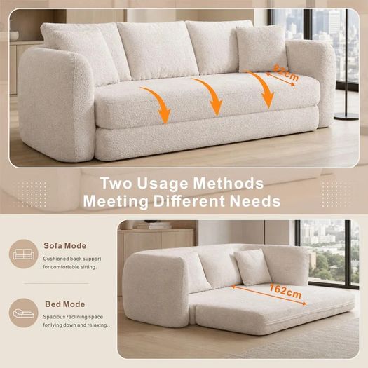 Softy compressed Pull Out Sofa Bed - Beige