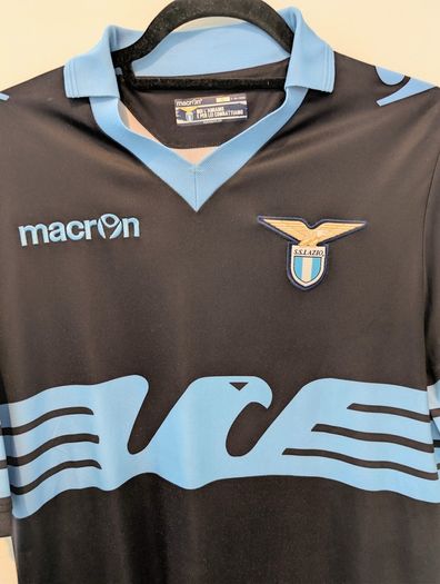 S.S. Lazio 2015-16 Away Shirt (XL) - Black Eagle Kit | Macron