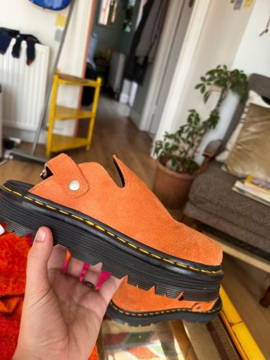 Dr Martens boots-  zebzag mules in orange