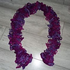 Hand Crochet Knitted Scarf