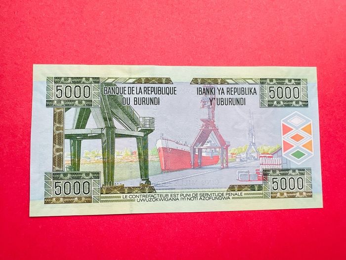 Burundi  5000. Francs  2008. Pick 48a. Uncirculated