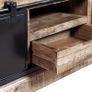 TV Cabinet with 2 Sliding Doors Solid Mango Wood 110x30x45 cm Image 9