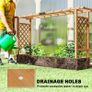 Raised Planter with Trellis, Wooden Raised Bed for Garden with Hanging Roof and Drainage Holes, Outdoor Planter Box Image 5