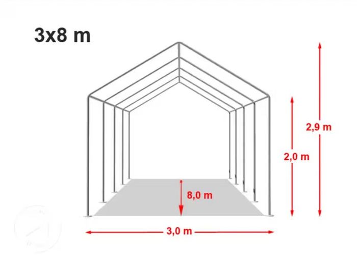 Garden Marquee - 3 x 8m