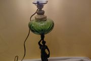 Antique Victorian Oil Lamp Converted to Electric