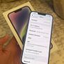 iPhone 14 Plus sim free 128GB purple mint condition with box Image 2