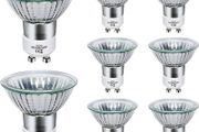 FREE SHIPPING Halogen Bulbs 50W Dimmable, 220V GU10 Halogen Spotlight Bulbs 2 Pi2800K Warm Up 700 Lumens 42 Degrees Beam Angle