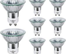 FREE SHIPPING Halogen Bulbs 50W Dimmable, 220V GU10 Halogen Spotlight Bulbs 2 Pi2800K Warm Up 700 Lumens 42 Degrees Beam Angle