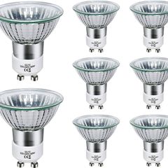 FREE SHIPPING Halogen Bulbs 50W Dimmable, 220V GU10 Halogen Spotlight Bulbs 2 Pi2800K Warm Up 700 Lumens 42 Degrees Beam Angle