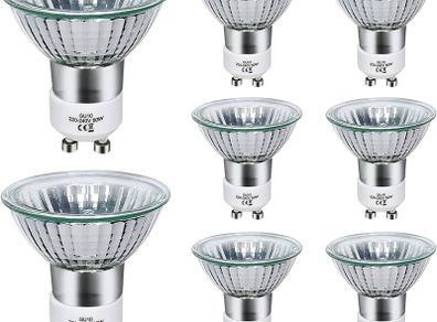 FREE SHIPPING Halogen Bulbs 50W Dimmable, 220V GU10 Halogen Spotlight Bulbs 2 Pi2800K Warm Up 700 Lumens 42 Degrees Beam Angle