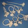SALE!  Clear Beaded Napkin Holders - New, Set of 8 Image 5