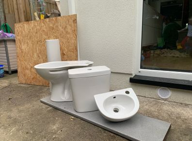 toilet and sink
