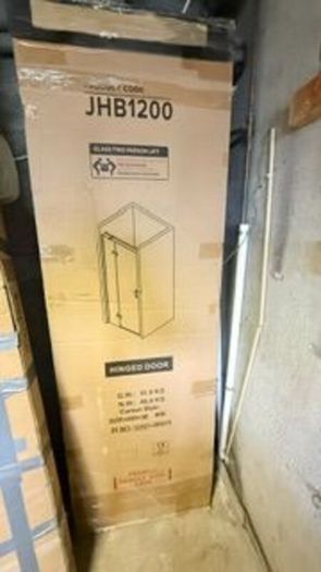 3 sets of Glass Shower doors and a Tray - Job Lot