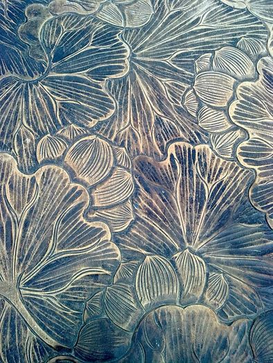 Liberty of London Japanese Arts and Crafts hand carved table