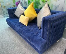 Navy chesterfield 3 seater & 2 seater suite