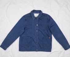 Brakeburn Dark Wash Blue Denim Chore Utility Jacket 10UK/38EU