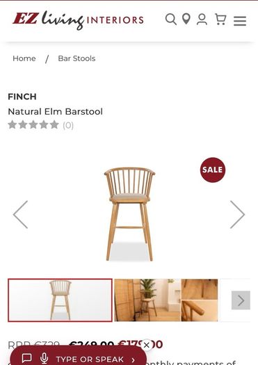 4 Natural Elm EZ Living Barstools ASKING PRICE DROP