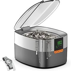 FREE EXPRESS SHIPPING Ultrasonic Jewelry Cleaner, 750ml Sonic Cleaner with Digital Timer for Eyeglasses, Rings, Coins, Silver, Denture Ultrasonic Cleaner Solution for Gifts