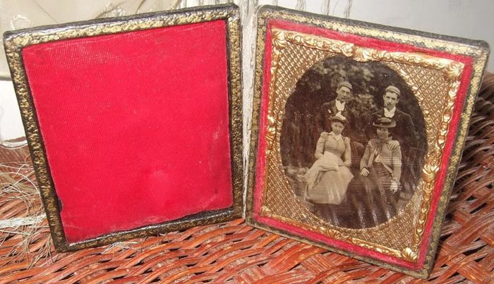 Pair of Rare Antique 1850s Cased Photographs