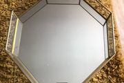 Gold mirrored &amp; glass tray