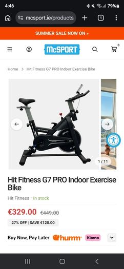 G7 Pro exercise bike