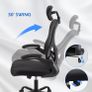 Adjustable headrest office chair, high-back ergonomic computer swivel seat with lumbar support, height adjustment, 360 rotation, tilt function, and 90 flip-up armrests for home office Image 7