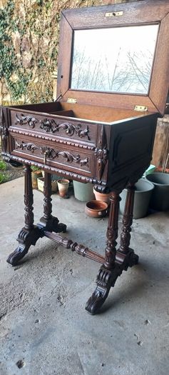 Antique ladies french seweing Chest oak early 1930s  Beautiful