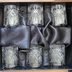 Killarney Crystal Muckross Whiskey Glasses, Set of 6, Boxed