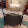 Glass Top Metal Frame Coffee Table Image 2