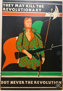 Original 1981 Irish Republican Poster - Vintage Block Mount