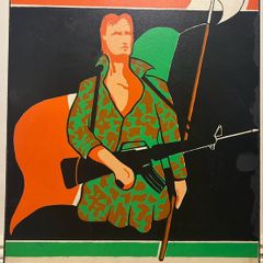 Original 1981 Irish Republican Poster - Vintage Block Mount