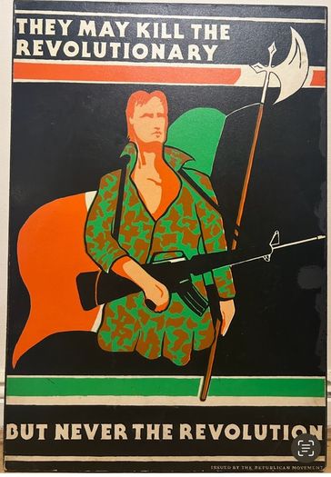 Original 1981 Irish Republican Poster - Vintage Block Mount