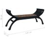 Bench 120 cm Dark Brown Abaca Image 6