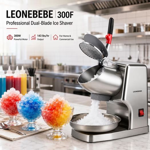 LEONEBEBE Electric Ice Crusher / Shaved Ice Machine