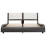 Bed Frame Grey and White Faux Leather 120x190 cm Image 3