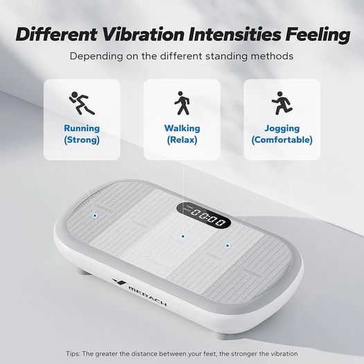 Powerful Vibration Plate Exercise Machine for Weight Loss and Shaping, 13 mm Large Amplitude, 200 kg Weight Capacity, Silicone Pedal, Built-in Bluetooth Speaker