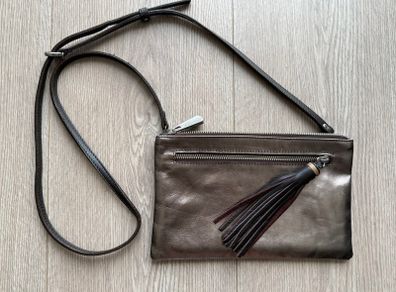 Nina Heyer Leather Crossbody Messenger Shoulder Bag Purse + Scarf