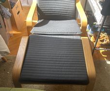 IKEA Poang Arm Chair and footstool