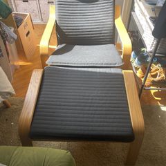 IKEA Poang Arm Chair and footstool