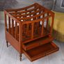 Newspaper Rack CANTERBURY Mahogany Magazine Holder Image 2