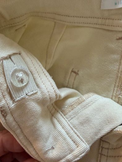 Leigh Tucker Willow Girls Cream/Lemon Wide Leg Jeans (7-8 Years)
