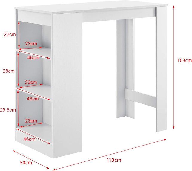 Bar table  Kitchen Table White