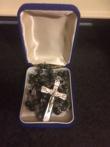 Connemara marble rosary beads free postage