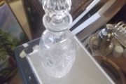 a lovely  heavy cut glass decanter